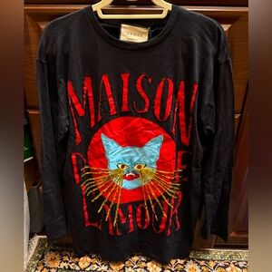 Authentic NWT Gucci L’Amour Cat Sequined long sleeved tee